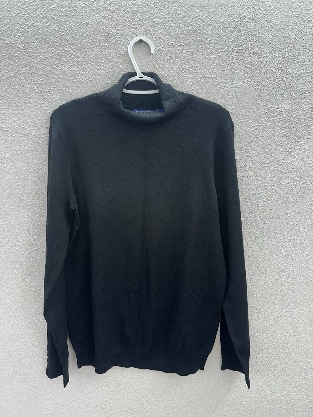 Architect Womens Sweater Size XL Black Turtleneck Pullover NWTs